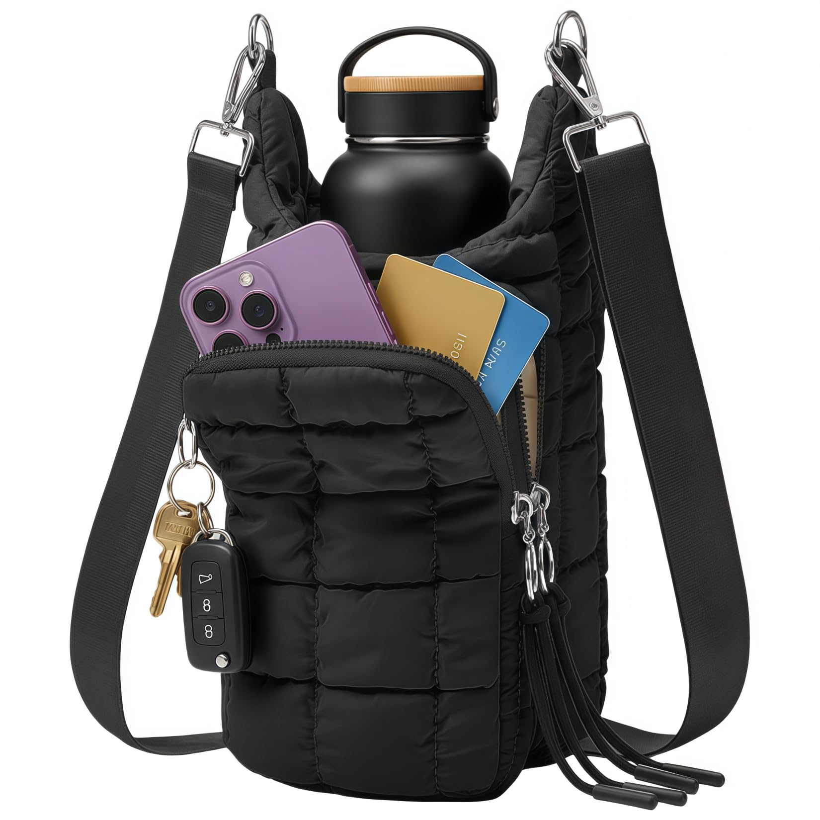 Amazon.com : Voyboced Water Bottle Holder with Strap,Quilted
