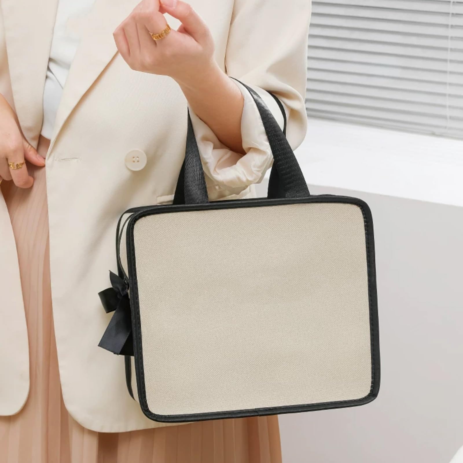 Beauty Case da Viaggio Appendere, Borsa da Toilette per Donna, Pochette Cosmetiche in Tela Multiuso per Viaggi, Ben Organizzate, Trova Gli Oggetti più Velocemente