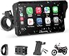 Carpuride W602S PRO pantalla CarPlay Android Auto para moto con puerto Tipo-C | sistema de navegación GPS para moto de 6.25 pulgadas compatible con OTA, pantalla CarPlay para moto con controlador con cable, doble Bluetooth, a prueba de agua 1