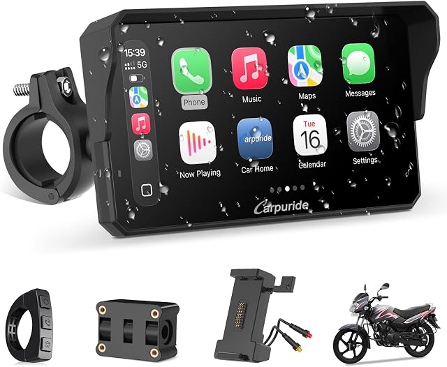 Carpuride W602S PRO Motorcycle Carplay for Iphone and Android