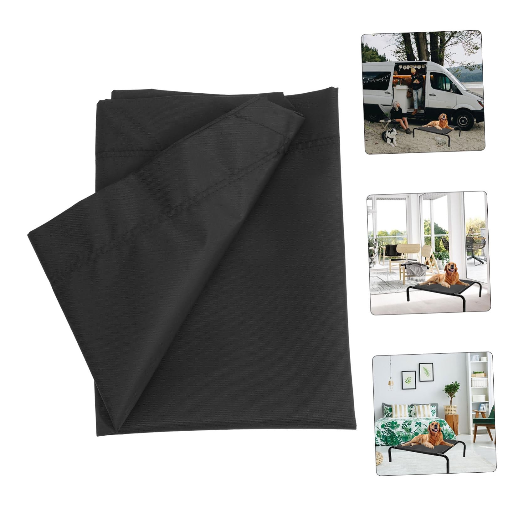 Happyyami Detachable Breathable Dog Hammock Cover for Elevated Puppy Sleeping Bed Easy to Cover for Indoor Outdoor Use for Travel and Camping