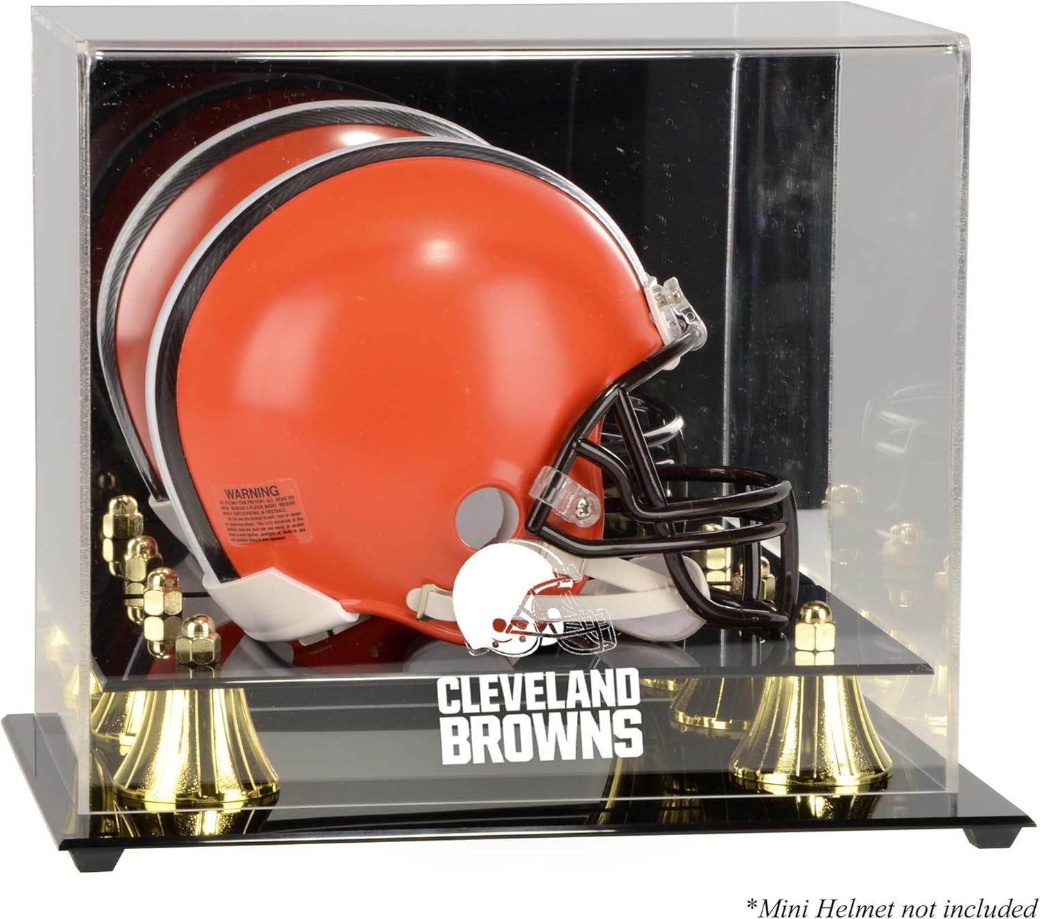 Sports Memorabilia Cleveland Browns Mini Helmet Display Case - Football Mini Helmet Free Standing Display Cases ''Case Only''