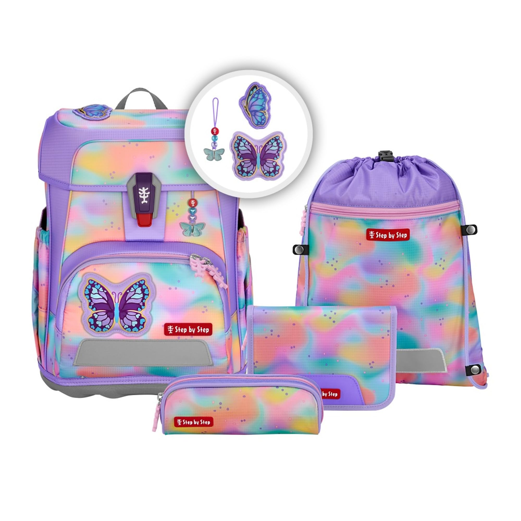 Step by Step Schulranzen-Set Cloud Flash Butterfly Luna