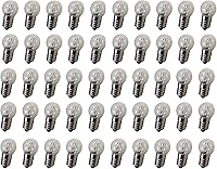 Vista 1 de DC 50pcs E10 1.5V 0.3A Bombilla Blanca Cálida Bombilla Base de Tornillo Miniatura (1.5V)