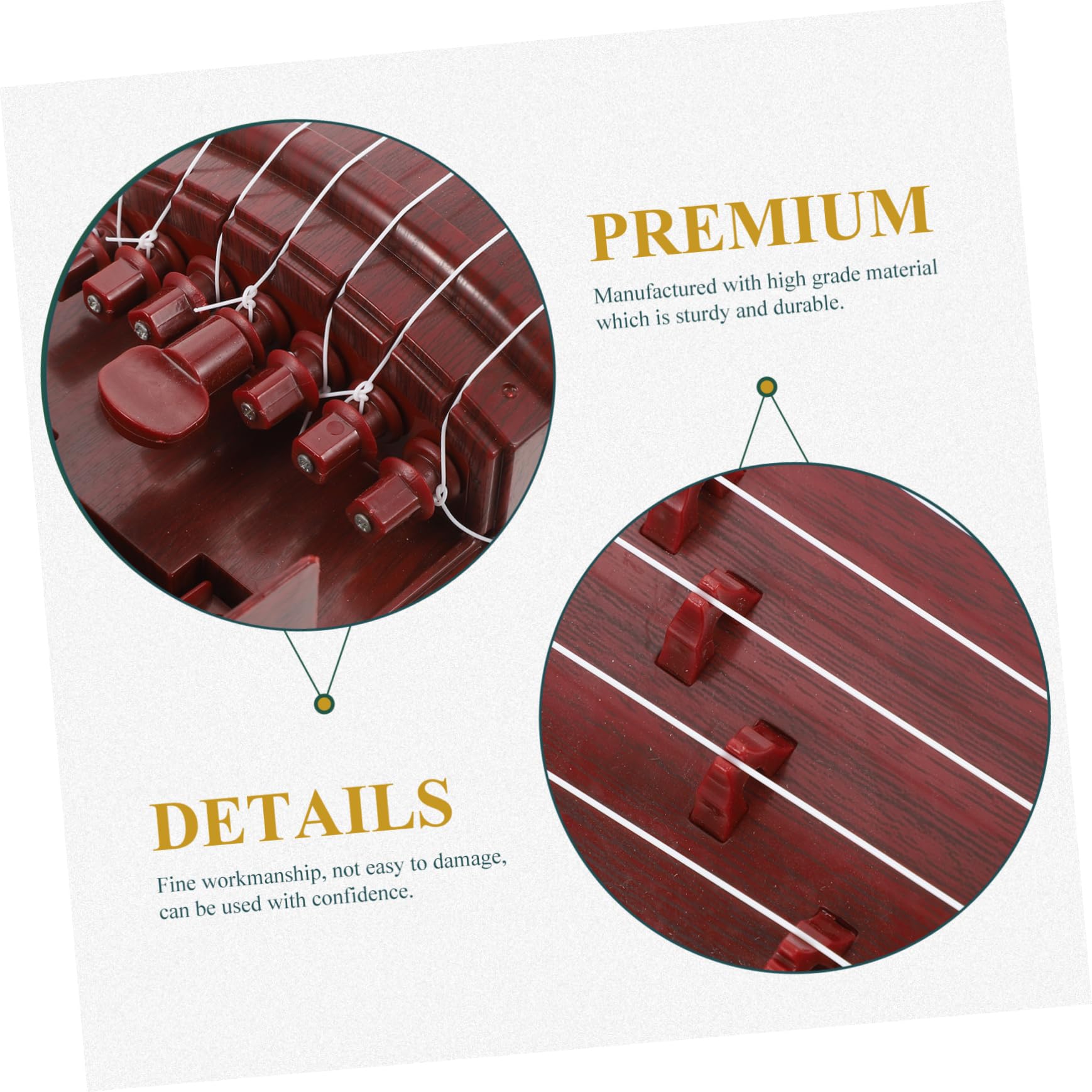 Vaguelly Guzheng Jouet Éducatif Miniature pour Garçon Fille Instrument à Cordes Pratique pour Débutants et Matériau pour Photographie et Décorations