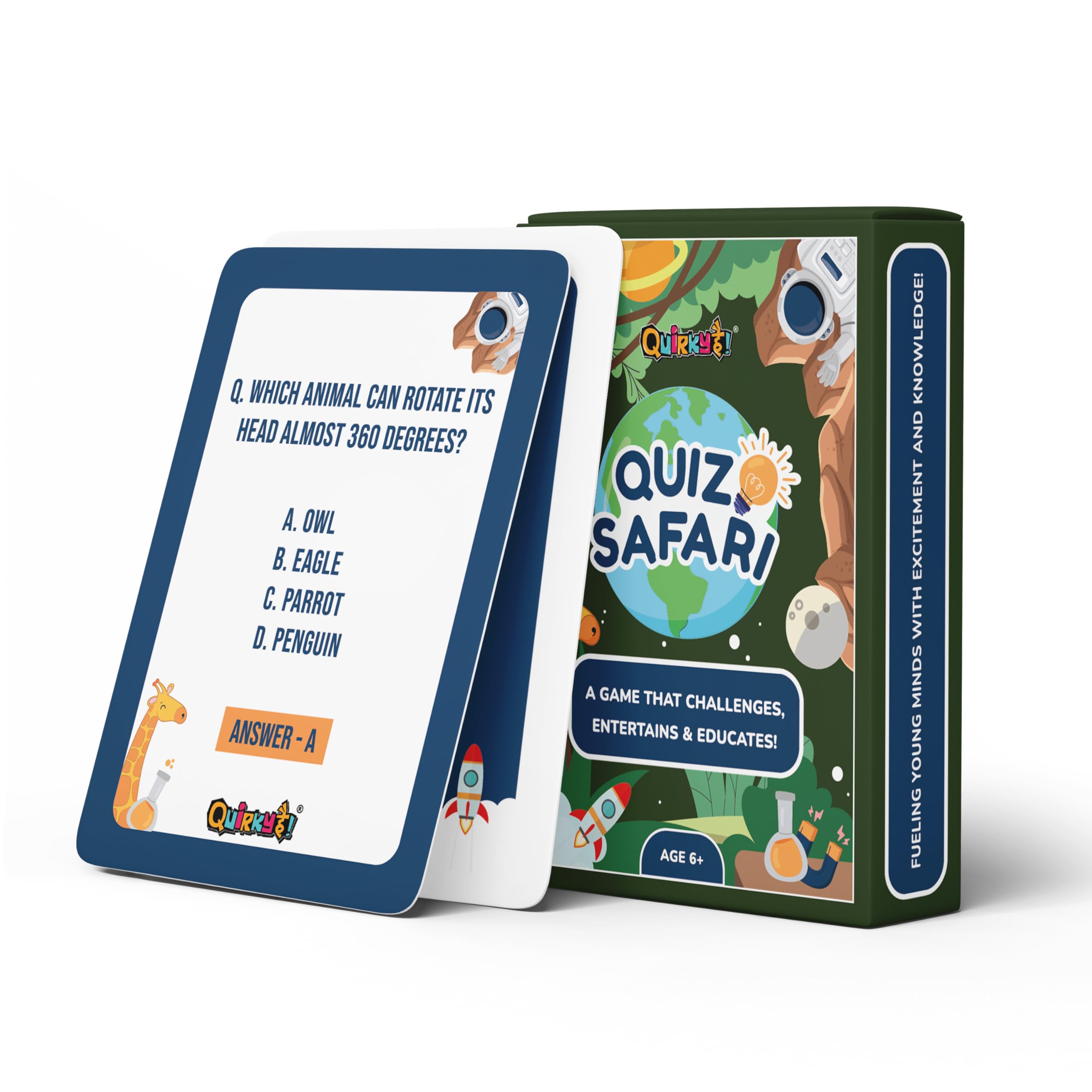 Quiz Safari Card Game - Fun Educational Trivia for Kids and & All Ages - Perfect for Game Nights, Parties, and Learning Fun - Interactive and Engaging Game | Age 6 + (B0DC5DRZD3) Amazon Price History, Amazon Price Tracker