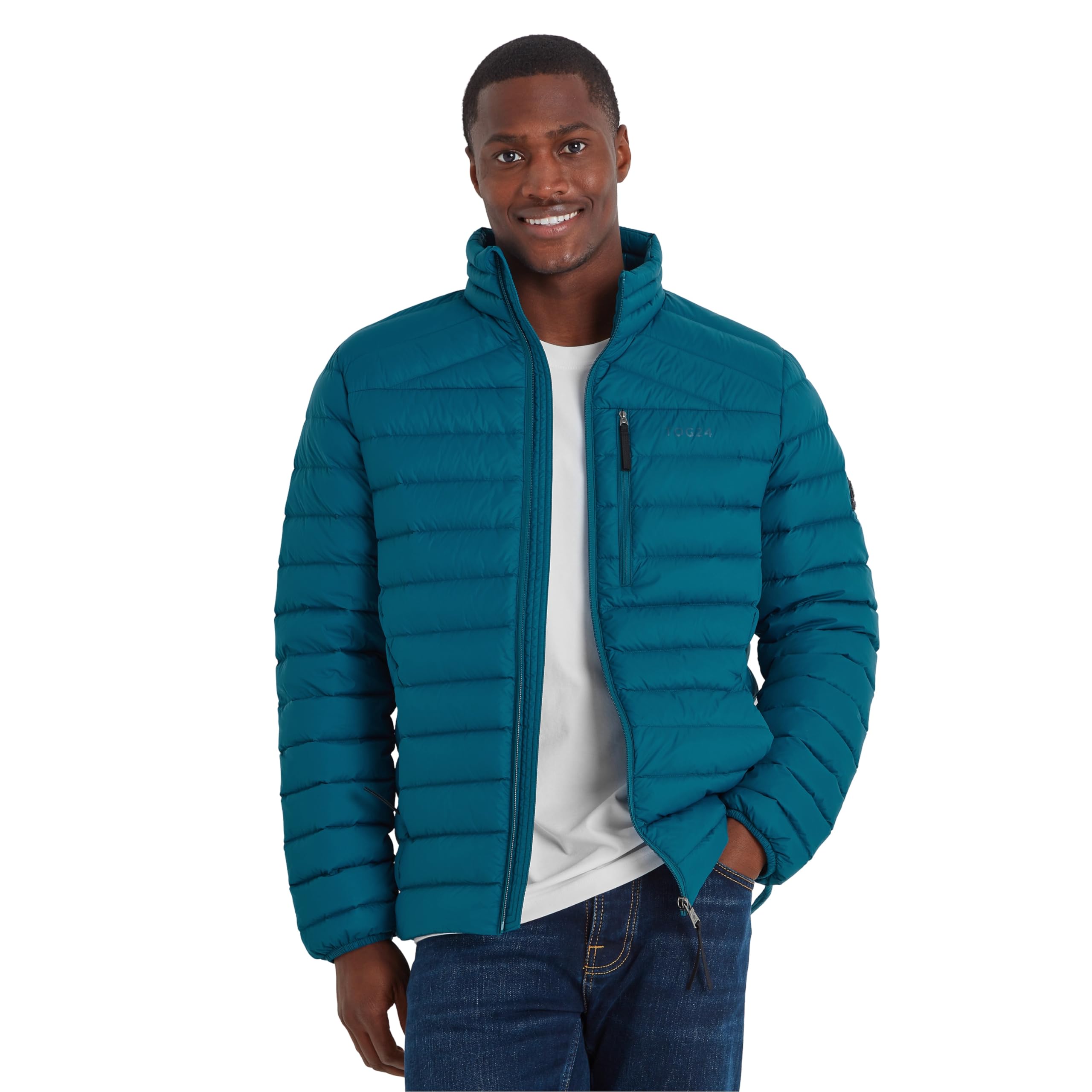 TOG24 North Mens Blue Puffer Jacket M - Down Filled, Lightweight, Packable