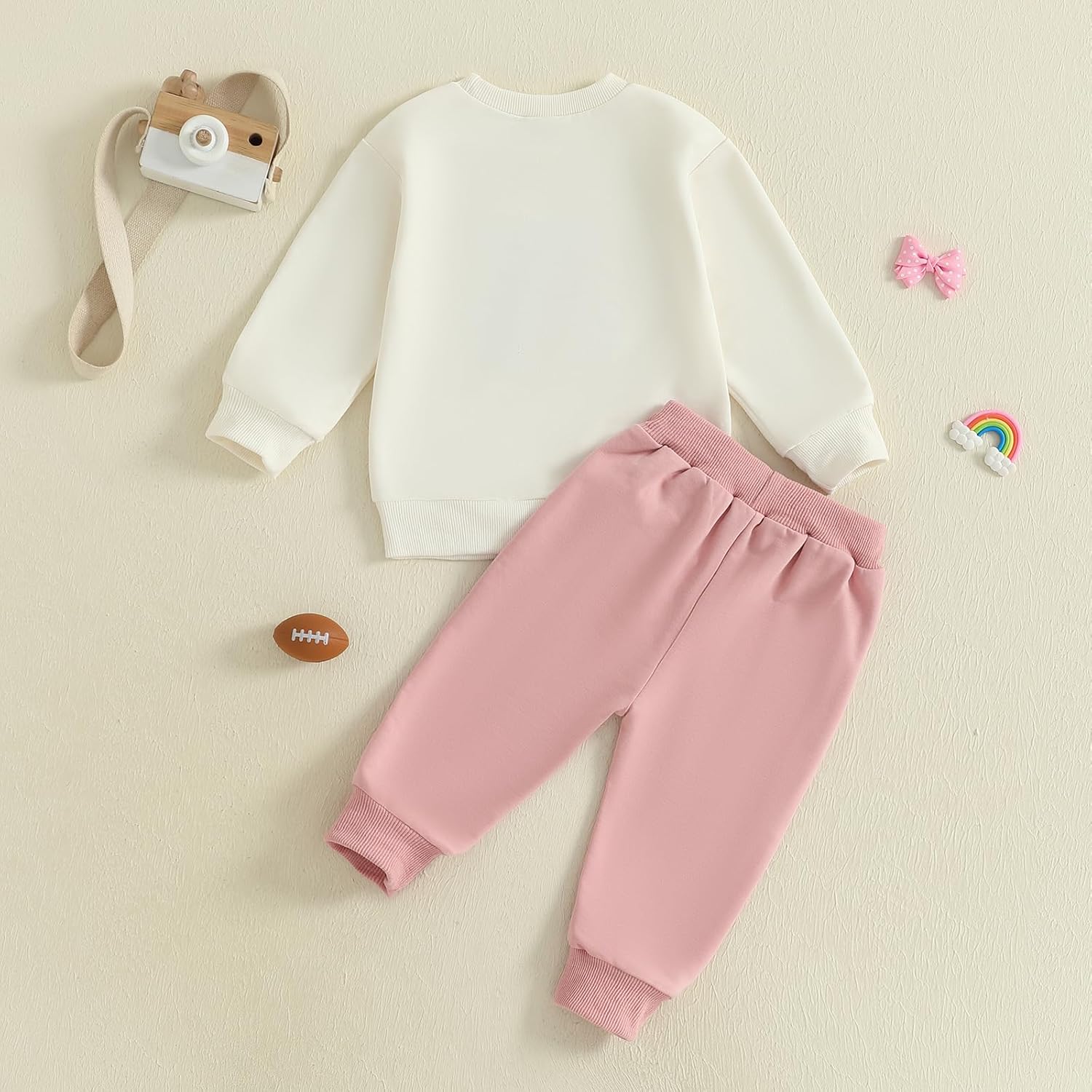 Baby Girl Fall Clothes Set Game Day Football Embroidery Sweatshirt Pants Toddler Infant Outfits 6 12 18 24 Months 2T 3T - Image 7