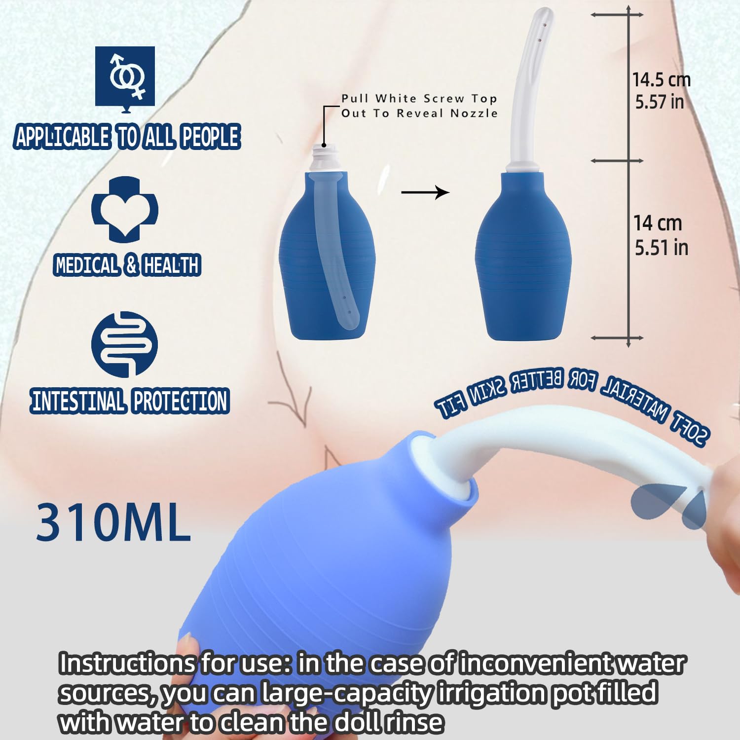 Amazon.com: Sex Doll Care Kit Sex Toy Male Masturbator Cleaning Kit, 8Piece  Adult Male Toy Maintenance Kit with Reusable Dryer Stick, Lubricant  Applicator, 310ml Enema Ball Anal Rinser and Dolls Large Storage