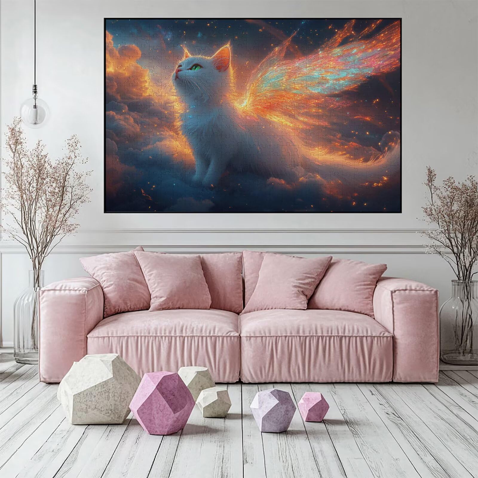 Puzzle 4000 elementów kot puzzle dla dorosłych zwierzę 141 x 87 cm unikalne rzemiosło klasyczne 3D drewniana układanka do rodzinnych gier biznesowych, układanka do samodzielnego wykonania nawet do