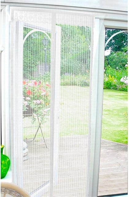 Magnetic Insect Door Screen - White
