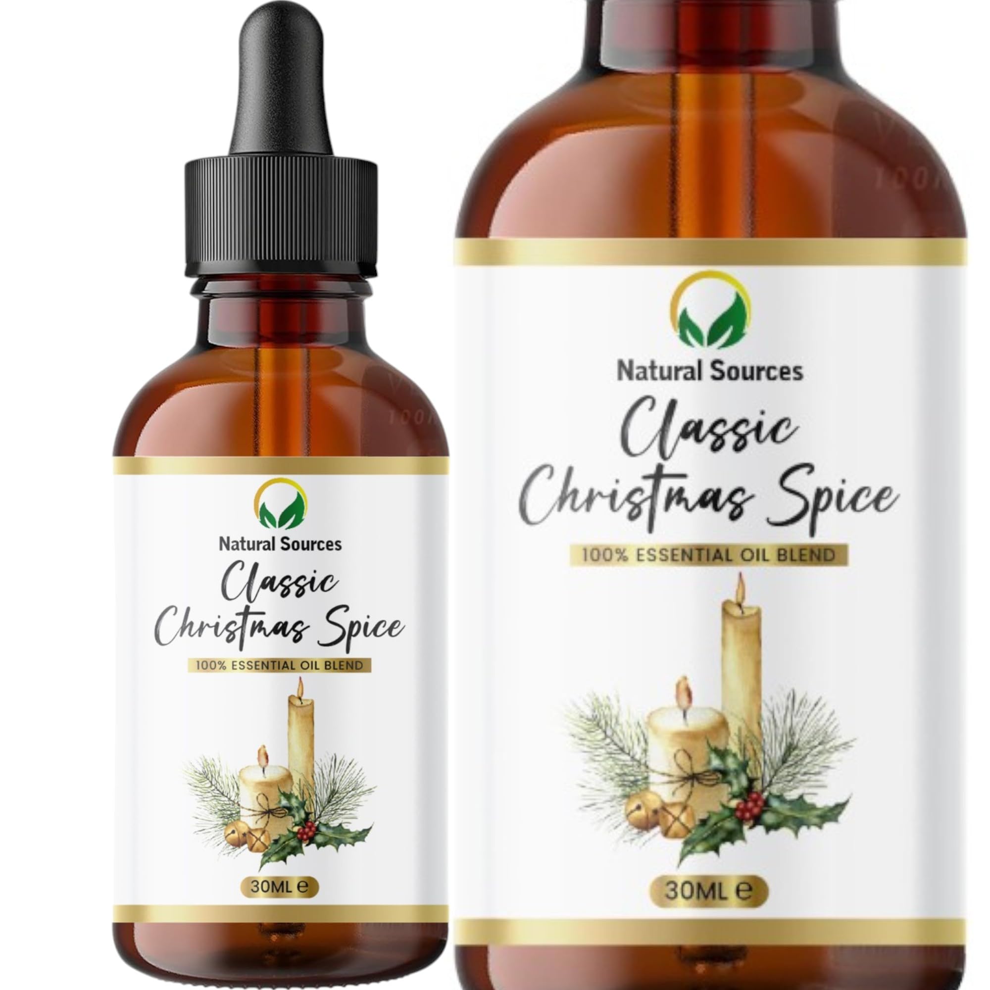 Miscela classica di oli essenziali di spezie natalizie, grande 30 ml, ideale per diffusori per la casa, sapone e candele, cera, bruciatori, bombe da bagno, oli essenziali vegani e prodotti nel Regno