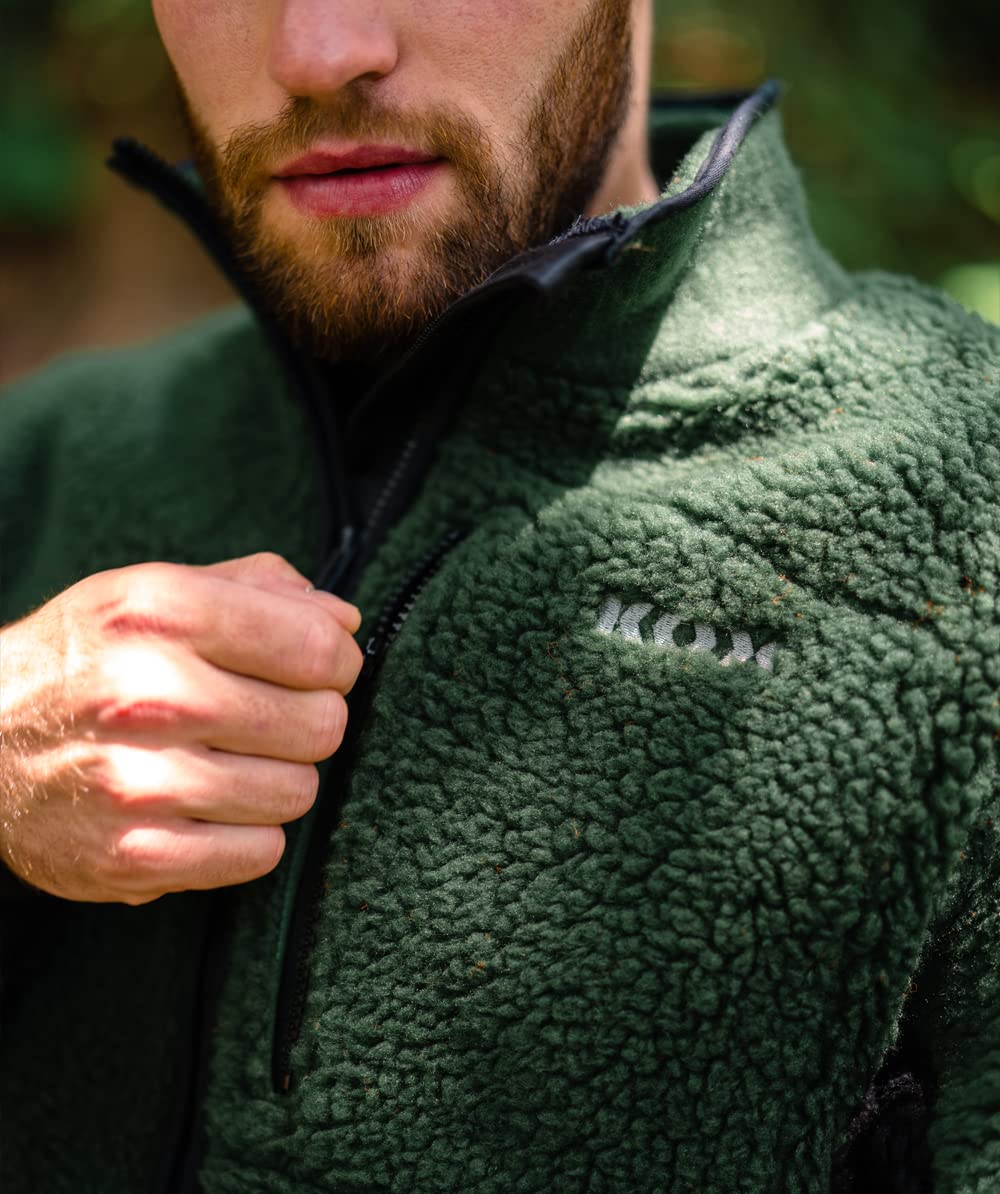 KOX Faserpelzjacke Grün/Schwarz Größe 50/52
