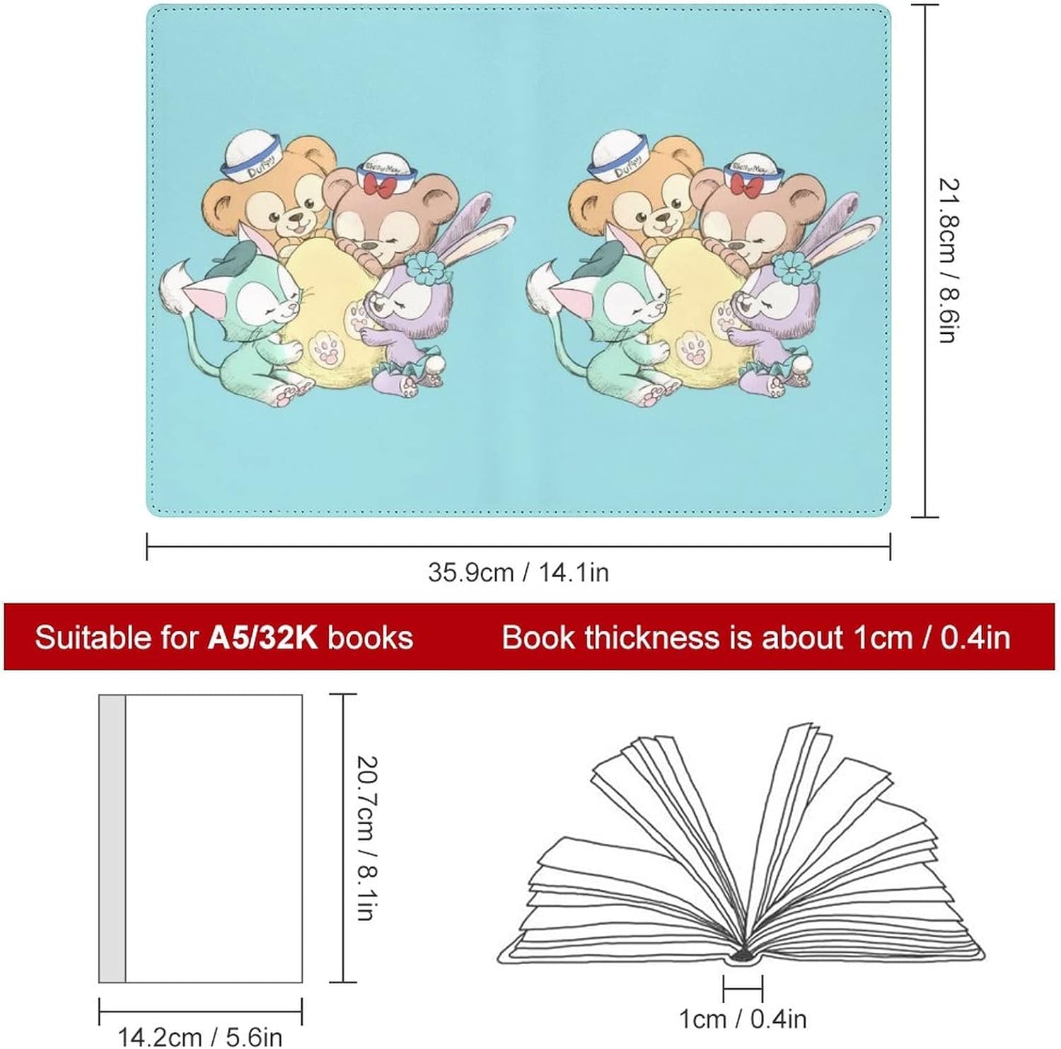 Amazon | ダッフィー ブックカバー A5 ノートカバー レザー おしゃれ