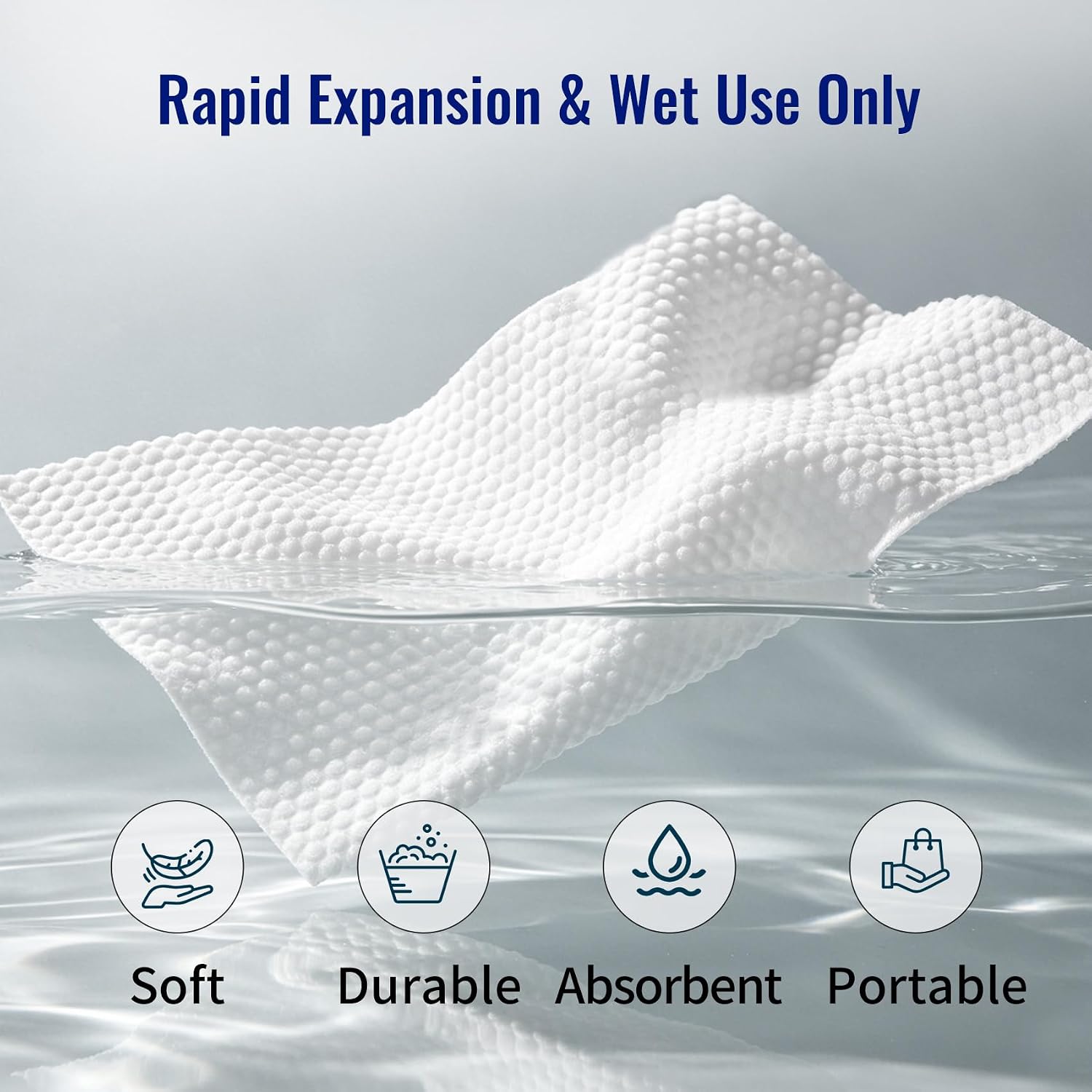Disposable Compressed Towels, 84Pcs Portable Compressed Towel Tablets, Thick Super Absorbent Face Towel, Soft Reusable Wash Cloths for Travel Camping Hiking Outdoor Hotel and Cleaning