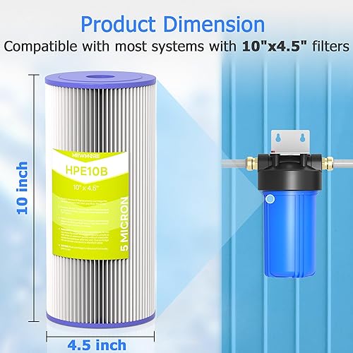 Miniatura 4 de Cartucho de filtro de agua de 5 micrones para toda la casa, filtros de sedimentos plisados para agua de pozo, repuesto para FXHSC, GXWH40L, GXWH35F,