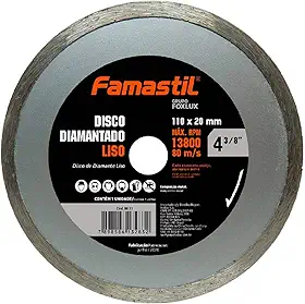 Famastil Disco Diamantado Liso 4 3/8 110 X 20Mm