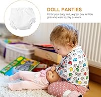 Vista 7 de Toyvian Ropa de pañales blancos para muñecas, ropa interior de muñeca para bebé, accesorios para muñecas, juego de ropa interior, juego de ropa
