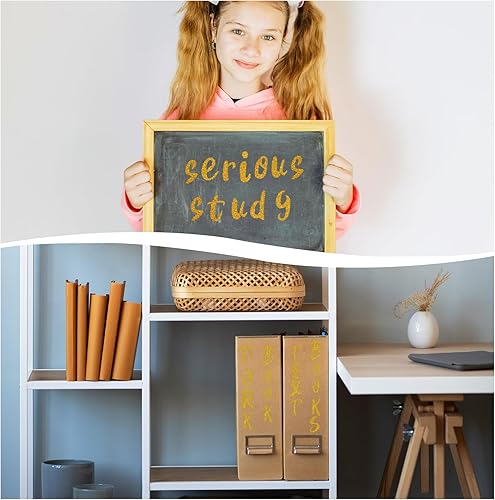 Miniatura 7 de 800 piezas de 10 hojas de calcomanías de letras doradas, autoadhesivas, letras pequeñas con purpurina de 1.1 pulgadas, calcomanías impermeables de