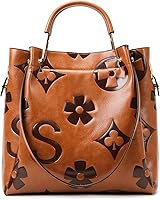 Travistar Floral Embossed Vegan Leather 3-in-1 Handbag Set for Women - Large Top Handle Shoulder Bag, Bucket Hobo Tote Purse