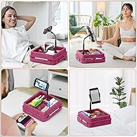 Vista 3 de KDD Tablet Pillow Holder - 360°Adjustable iPad Pillow Stand for Lap, Bed and Desk - Gooseneck Tablet Soft Pad Dock with Storage Tray and Pocket