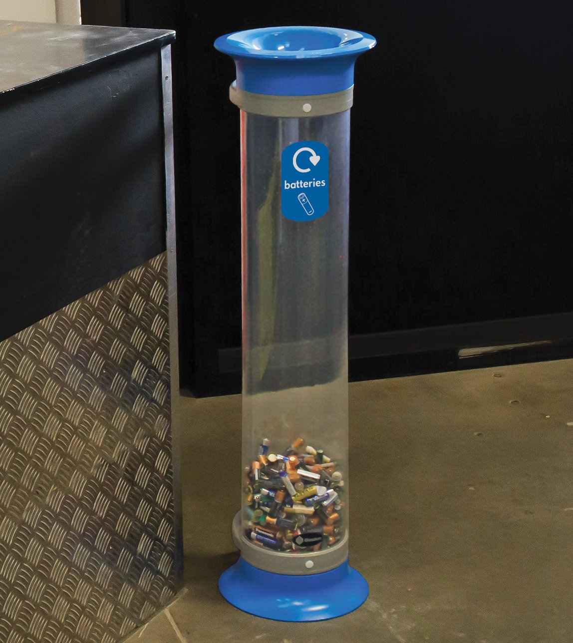 Glasdon CThru 15 L Battery Recycling Tube (4 Colours) Transparent