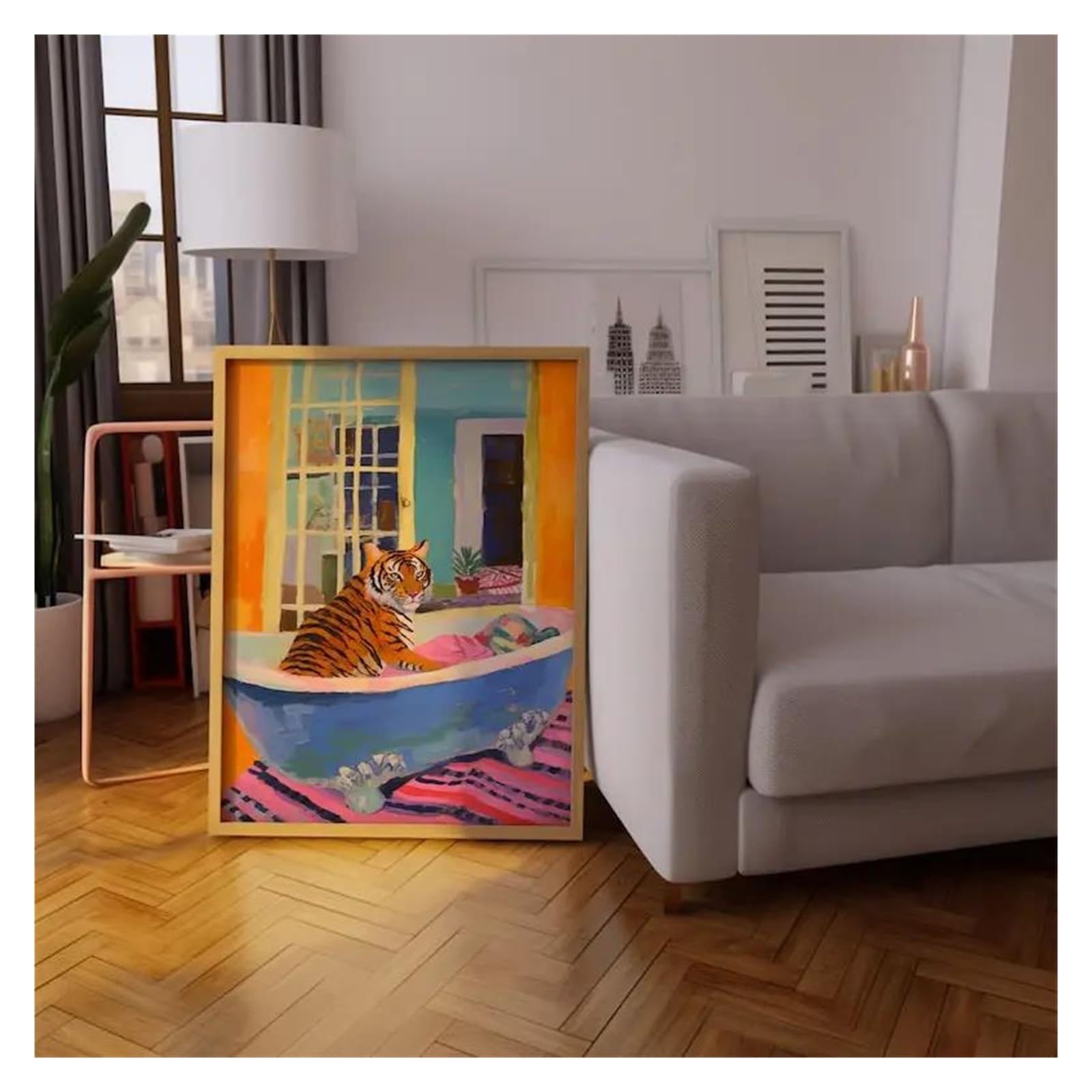 Pintura de moda para decoración del hogar que alegra paredes vacías