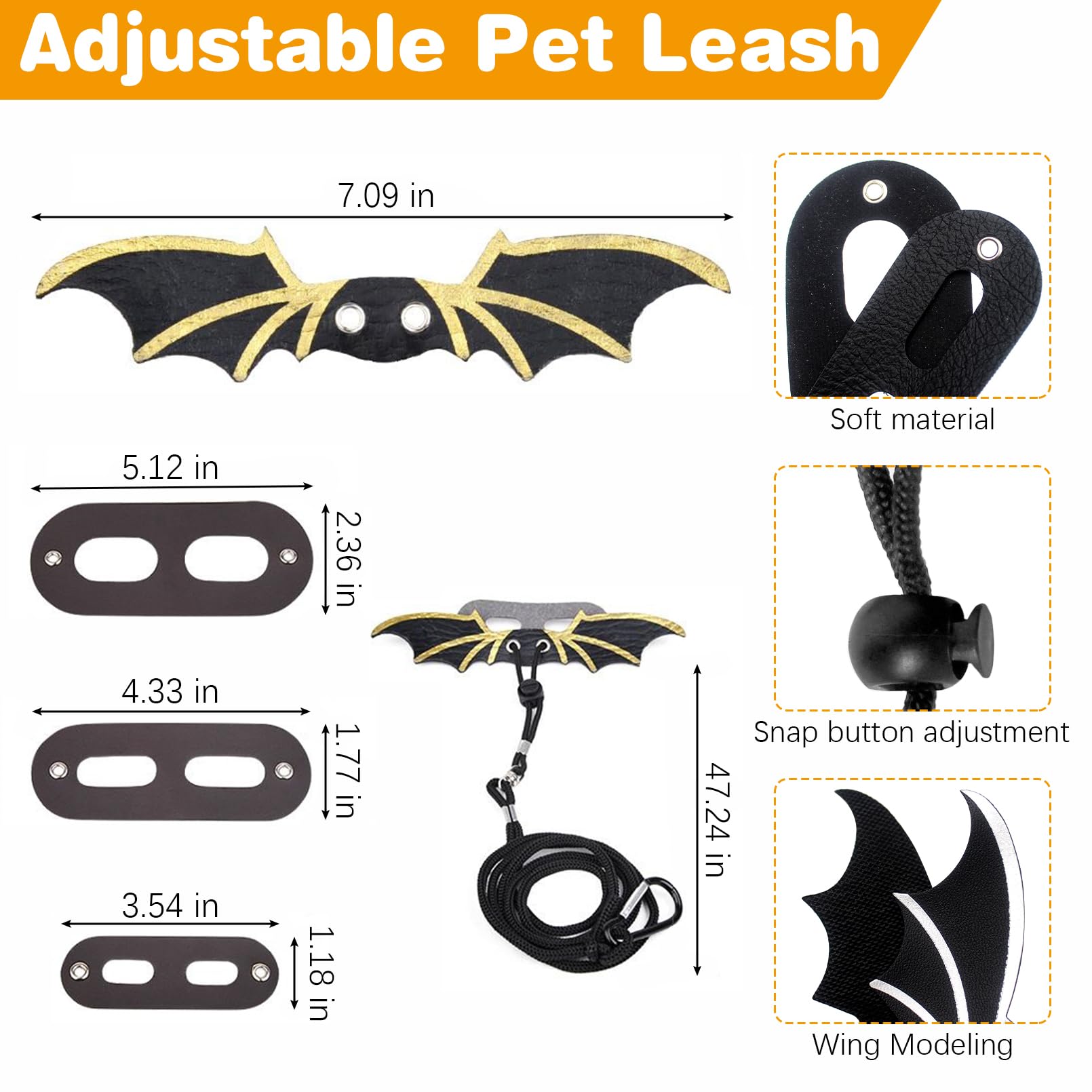 kathson ひげを生やしたドラゴンキャリア ハーネスとリーシュセット 大型爬虫類トラベルキャリア ポータブルトカゲバックパック クリア小動物キャリーバッグ ヤモリ ハムスター ウサギ ハリネズミ子猫用 (ブラック) - 5
