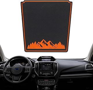 Dashboard Mats for Subaru Crosstrek Accessories 2023 2022 2021 2020 2019 2018 Subaru Forester 2019-2023 and Subaru Impreza 2018-2023, Interior Non-Slip Dash Mat Pad Liner (Orange)