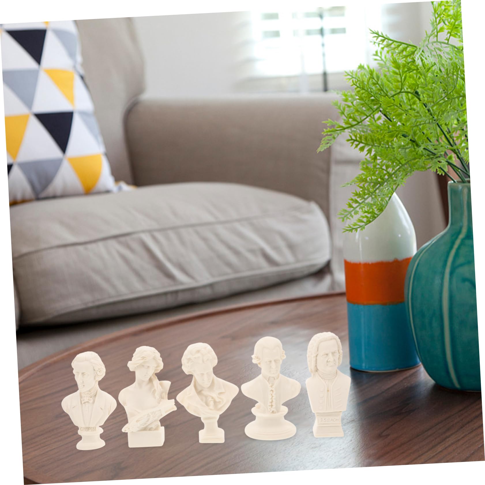 Artibetter Pequeña Estatua De Yeso Dibujo Cifra Busto Estatua Decoración del Hogar Figura Escultura Adorno del Hogar Bloque De Figuras De Aprendizaje 10 Piezas*4