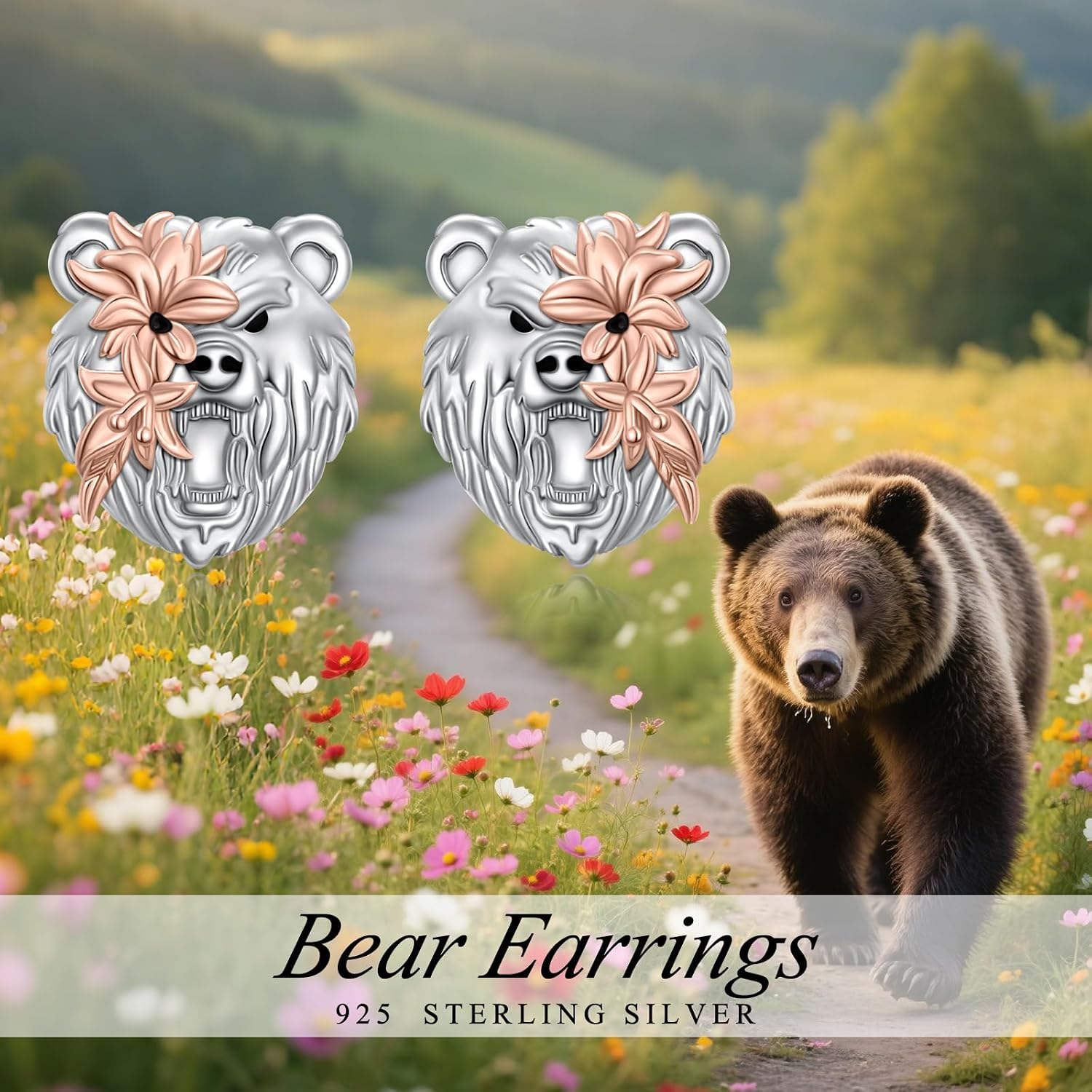 Yearace Animal Stud Earrings for Women 925 Sterling Silver Highland Cow Capybara Robin Bird Cat Bunny Stud Earrings Cute Animals Jewelry Gift for Women Girls