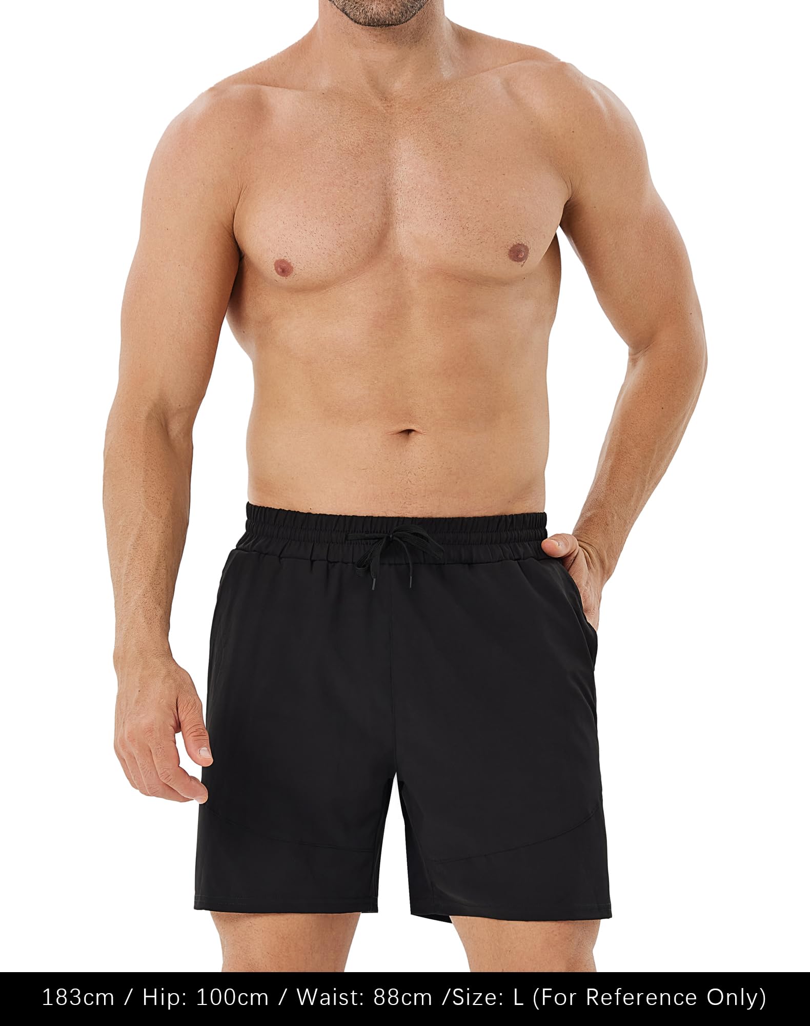 HovSiyla 3 Pack Men's Athletic Shorts Quick Dry Running Shorts with Zippered Pockets Performance Gym Lightweight Shorts Black 2XL