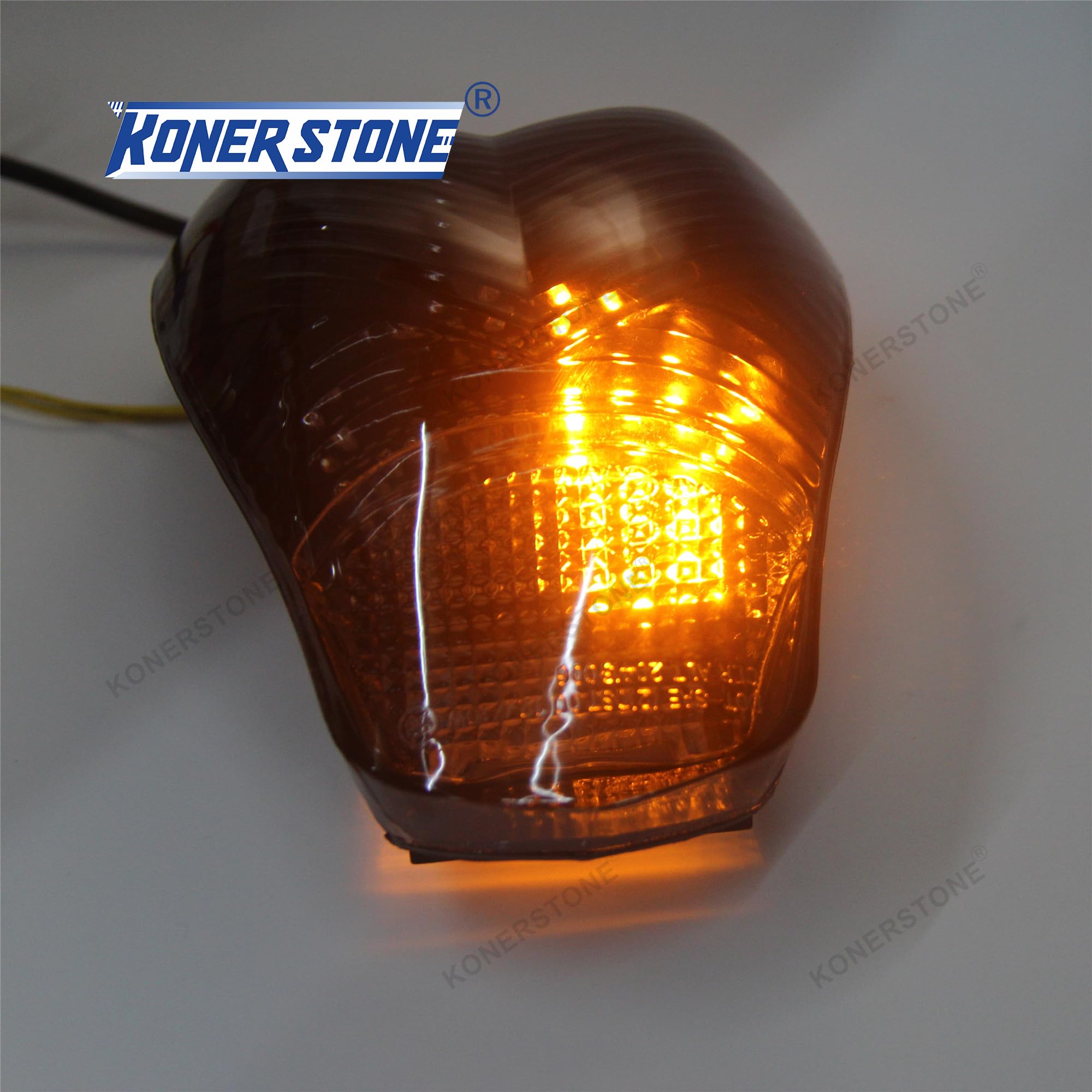 E-MARK - Luz trasera para BMW K1200R K1200S 2005-2008, luz trasera de freno de señal de giro, accesorios de repuesto integrados para motocicleta, K 1200 R S, lente ahumada 2006 2007