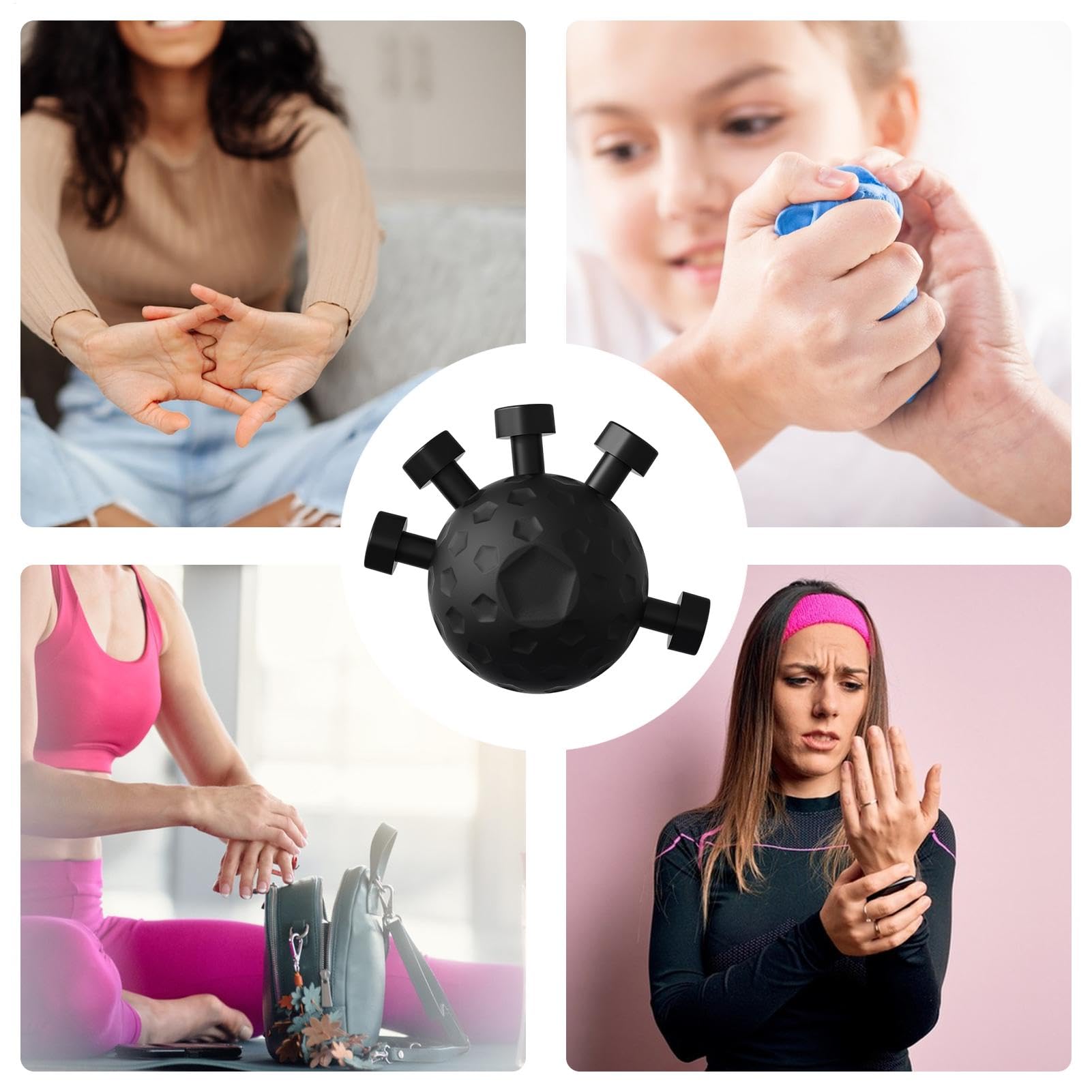 Hand Exercise Balls, Sphere Finger Grip Strengthener, Finger Exerciser Ball, Hand Grips for Workout, Portable Grip Exerciser, Forearm Grip Strengthener, Finger Strengthener Ball, Hand Exercise