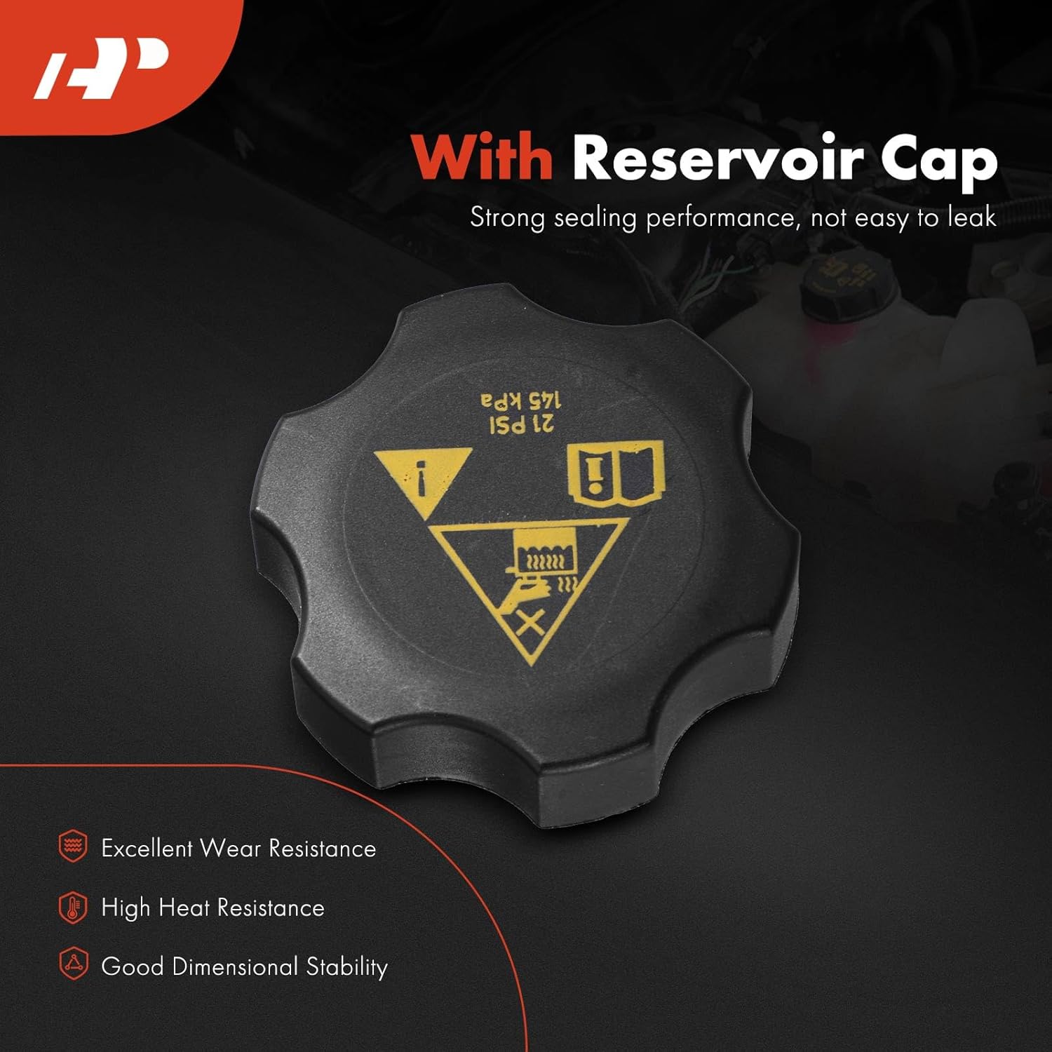 A-Premium Engine Coolant Overflow Recovery Reservoir Tank [with Cap] Compatible with Chrysler Pacifica 2017-2021, Grand Caravan 2021, Voyager 2020-2021, 3.6L