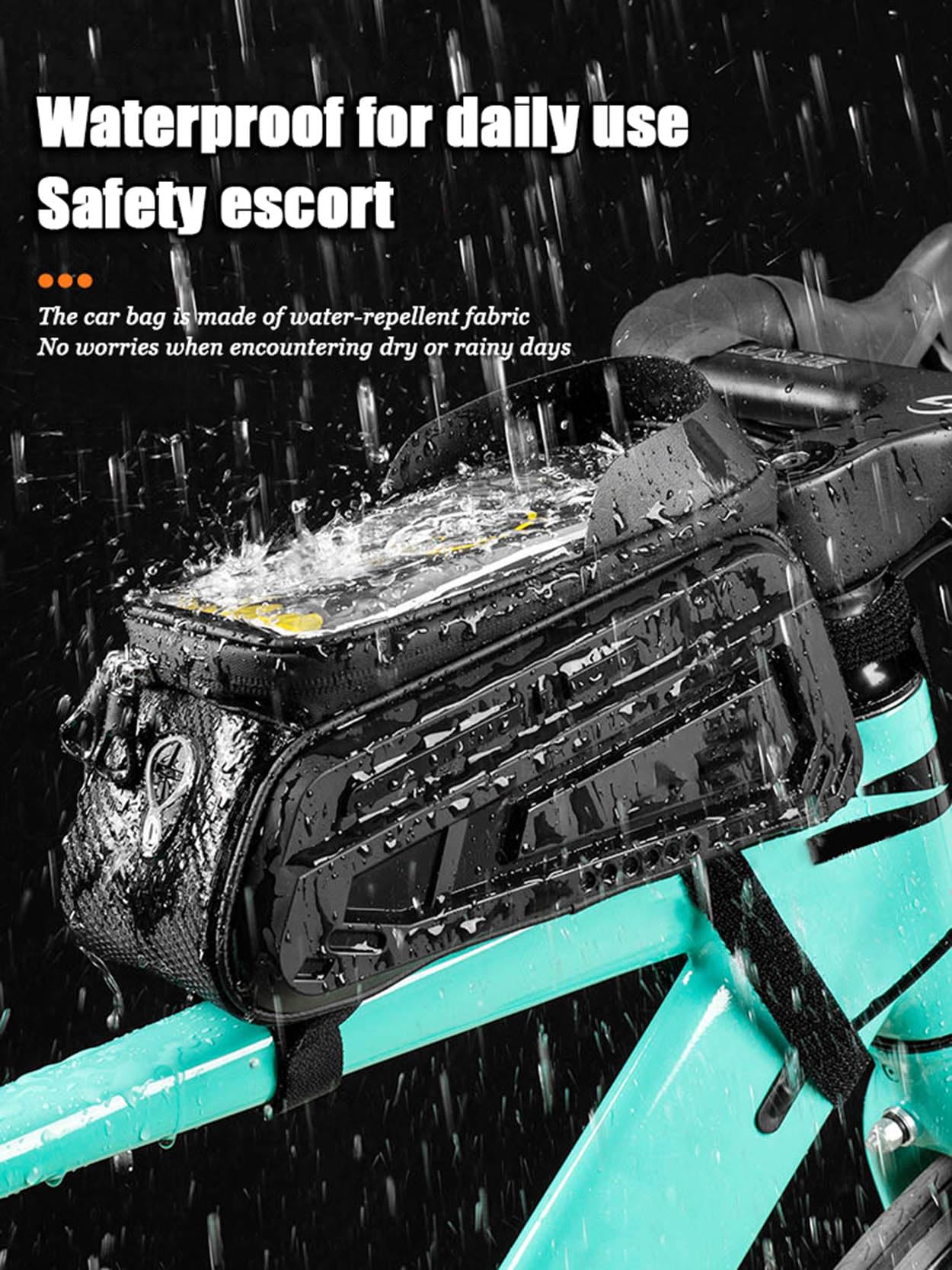 Fahrrad Rahmentasche für Giant AnyRoad Advanced 2019, wasserdichte Fahrradtasche Rahmen Handy mit TPU Sensitivem Touchscreen, Fahrrad Lenkertasche Oberrohrtasche