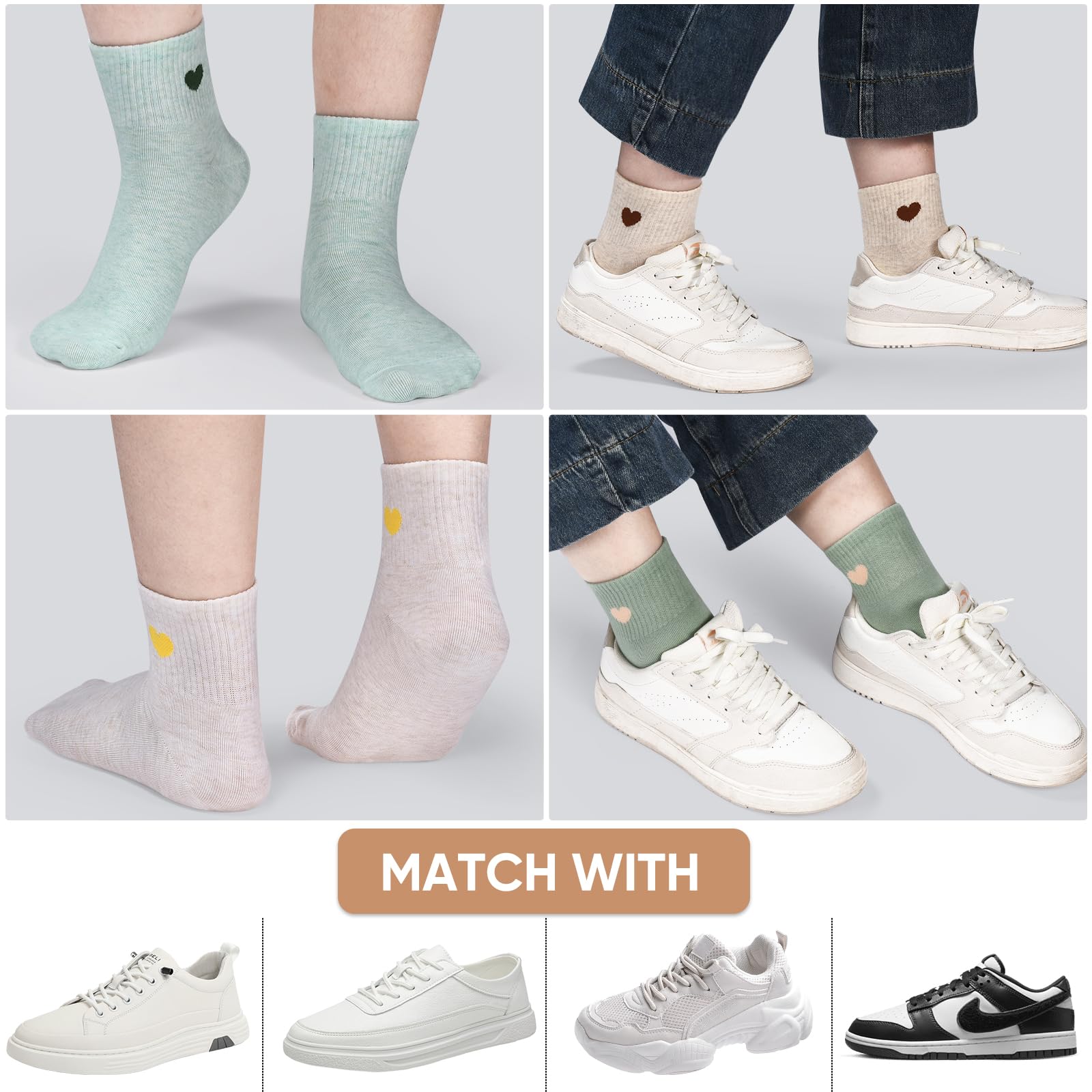 Corlap Unisex Baumwollsocken Socken