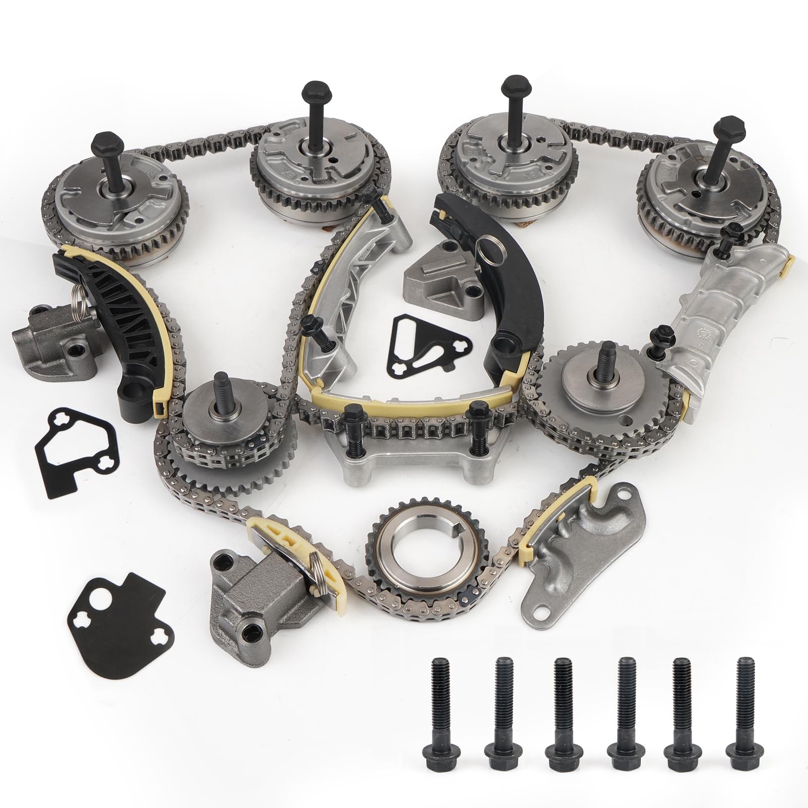 ( incomplete) Engine Timing Chain Kit with VVT Sprocket Compatible with Buick Cadillac Chevrolet GMC Pontiac Saab Saturn Suzuki Acadia Traverse Enclave Caprice Equinox 2006-2015 Replace 9-0753SVVT