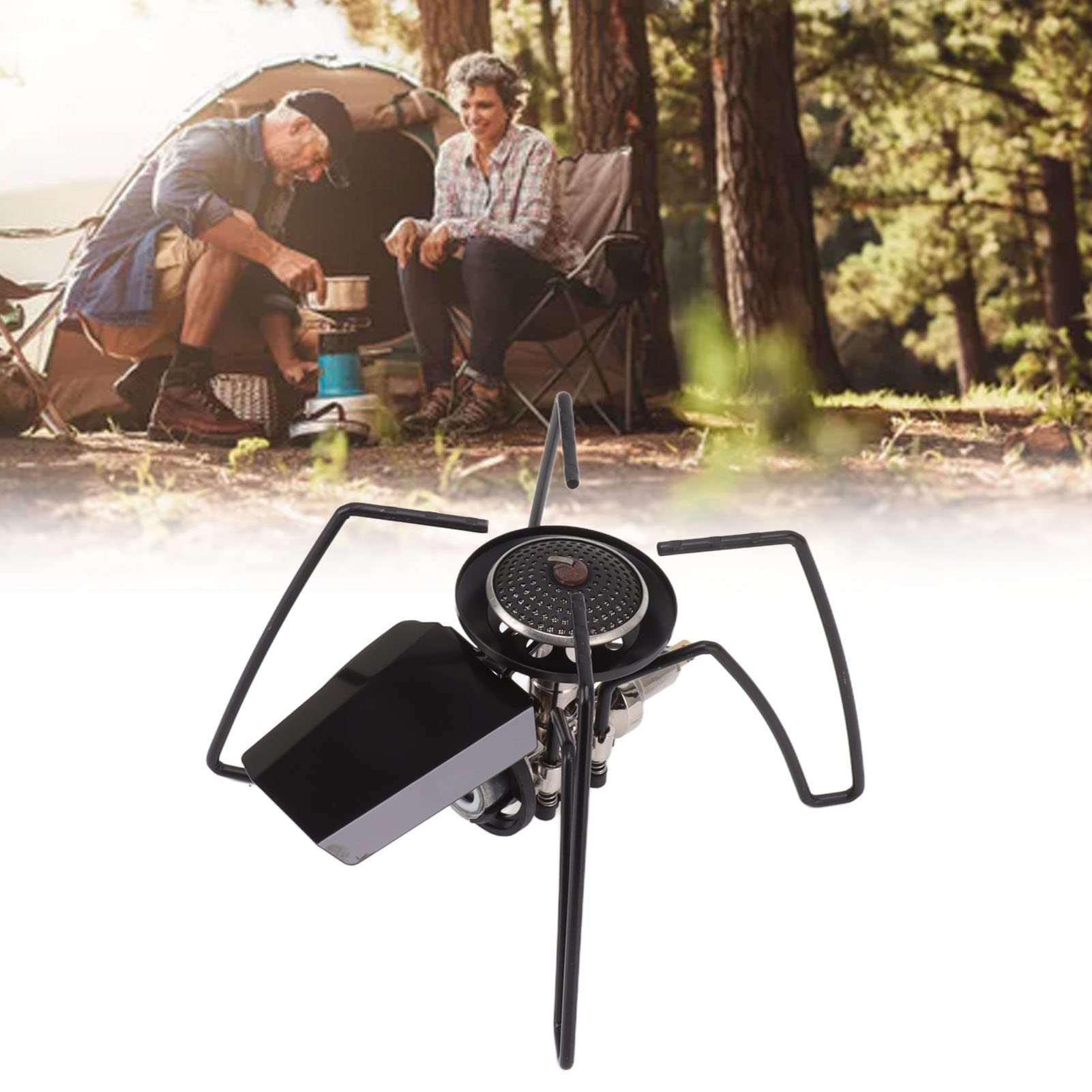 Pilipane Cuisinière à gaz portable pliable l'extérieur, mini puissance de feu puissante, contrôle facile, barbecue, camping, cuisinière à gaz, réchaud de camping pliable pique-nique de randonnée