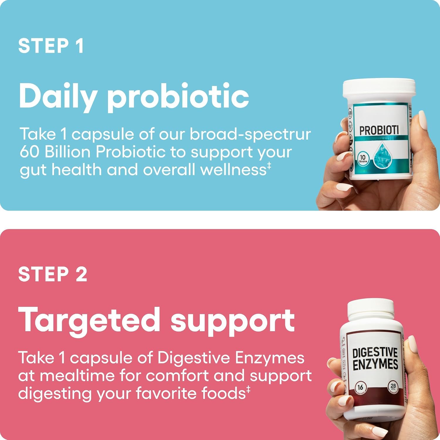 Kit per l’equilibrio intestinale, con probiotici ed enzimi digestivi