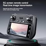 FlyCam IS159 Mini Quadcopter Drone with HD Camera for Adults, HD Screen Controller Super Endurance Brushless Motor, 1200 Meters Extended Control Range, 75+ Min Flight Time, Auto Hover Feature, Follow Me Capability for Beginners (Black, 3 Batteries)