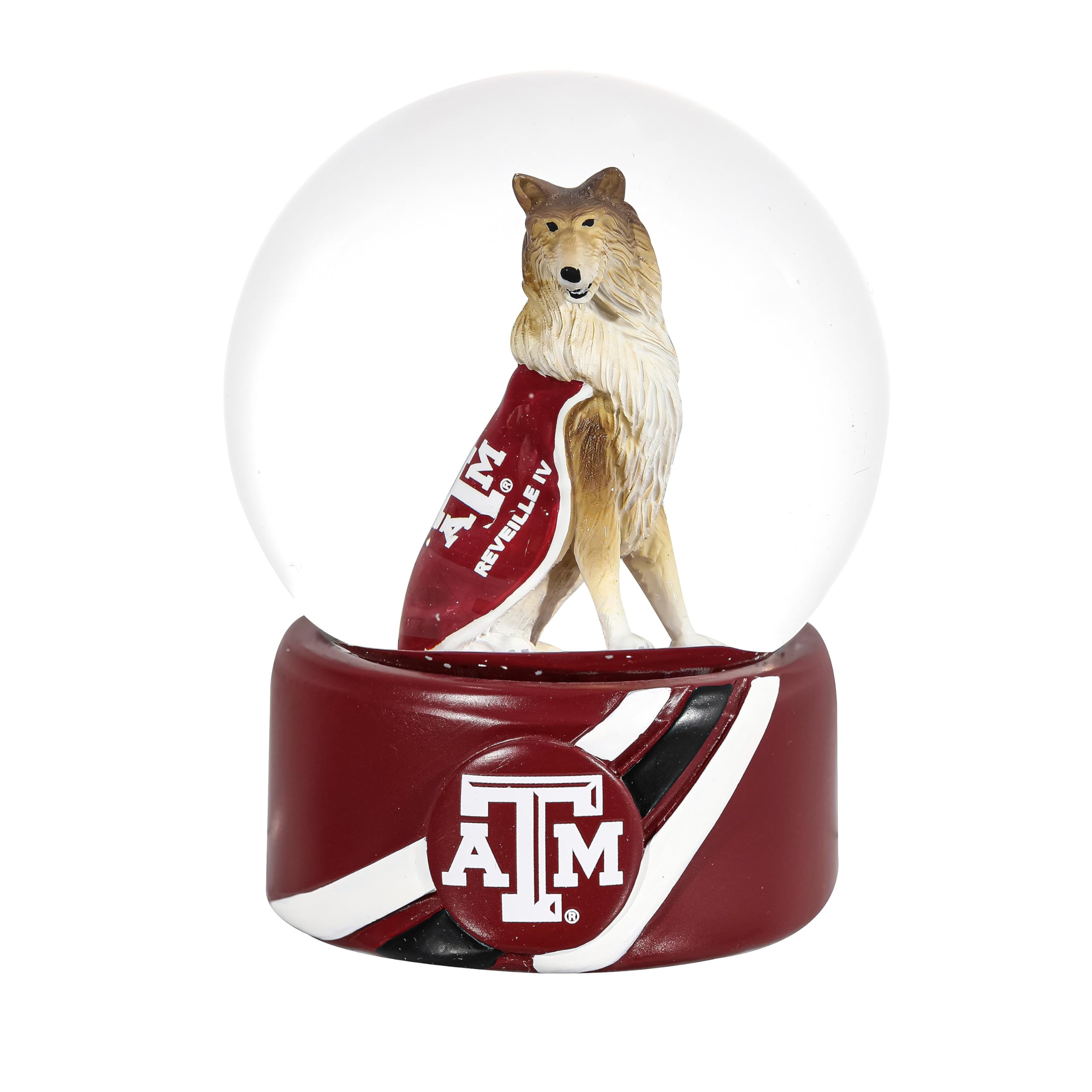 NCAA Texas AM Snow Globe, Officially Licensed College Sports Water Globe with Team Logo, Christmas Holiday Tabletop Decoration for Home, Alumni Gift for Men and Women Fans