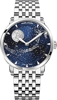 Orologio da uomo Top Brand Blue Moon Phase Meccanico Maschile Moda Lusso Da Polso In Acciaio Inox Cinturino