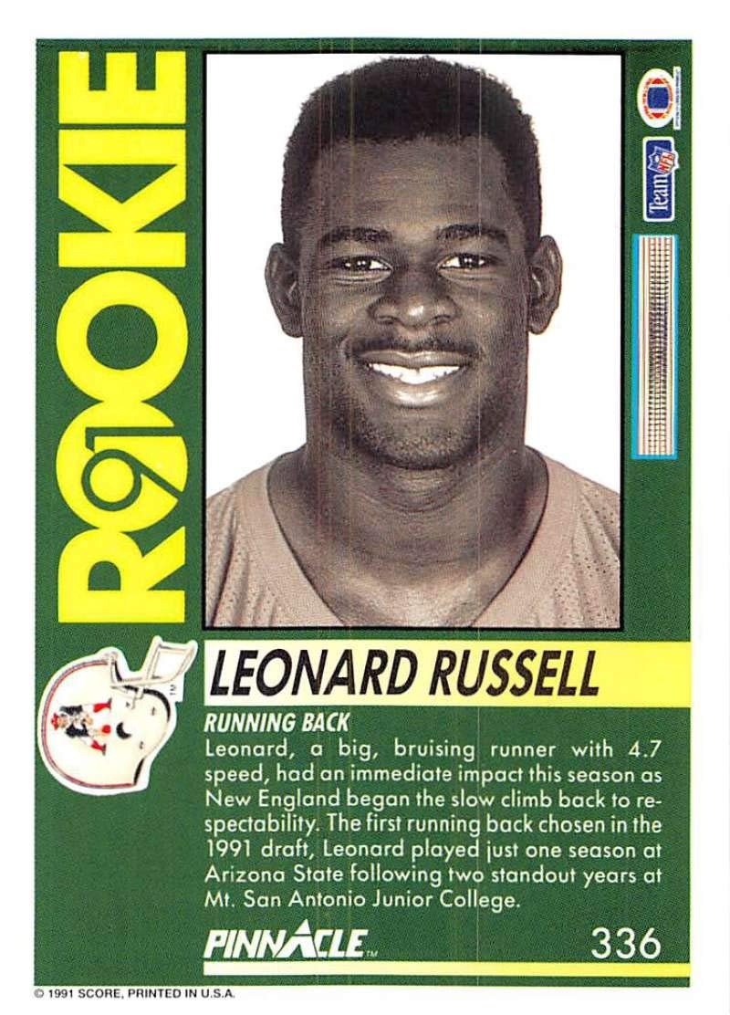 未使用　ラッセルノ russeluno ジャンティバンティ　スコアカード Amazon.com: 1991 Pinnacle #336 Leonard Russell New England