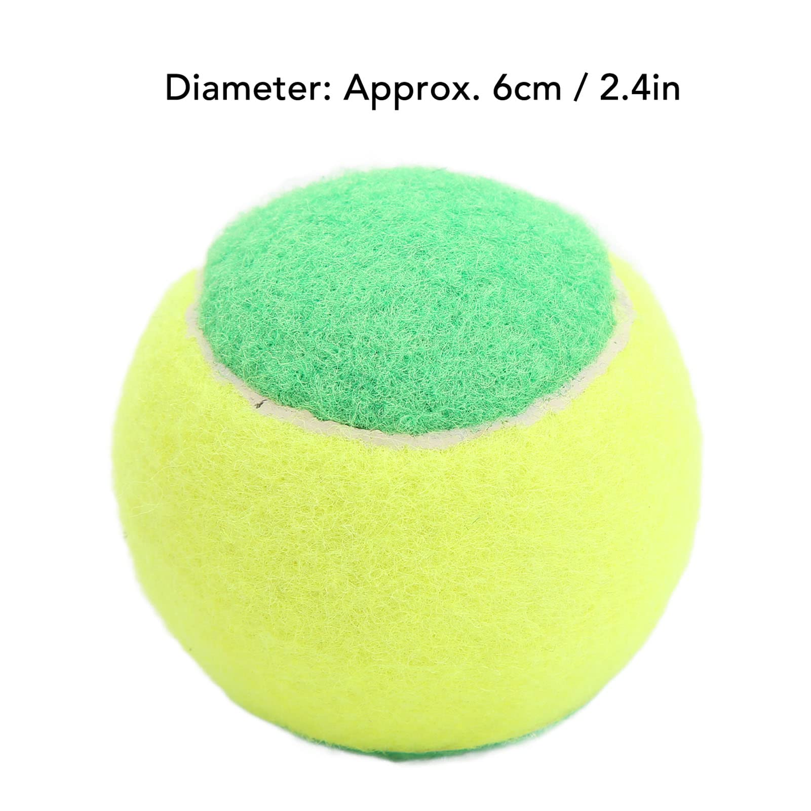 5PCS 6cm Rubber Tennis Balls, Competition Training Elastic Squash Ball 6cm/2.4in Sport Tennis Trainer Replacement Tool for Training Entertainment (Green)