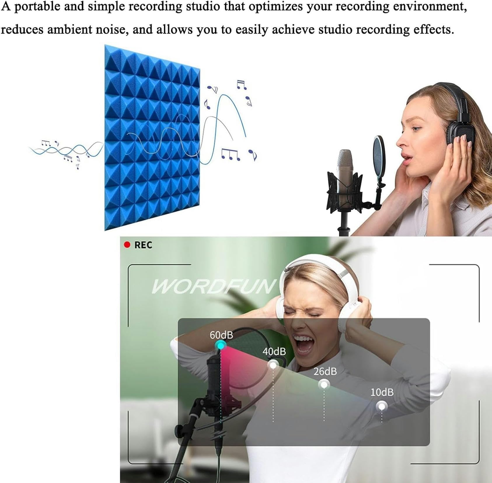 kabina wokalna, Mikrofonowa kabina izolacyjna Cube, Decreg Noise, osłona do domowego studia, nagrywanie muzyki, podcasting