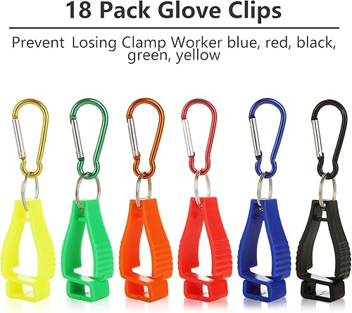Miniatura 3 de ZOFORTY 18 clips para guantes para el trabajo, clip para soporte de guantes, clips para cinturón de guantes, clip de seguridad para el trabajo,