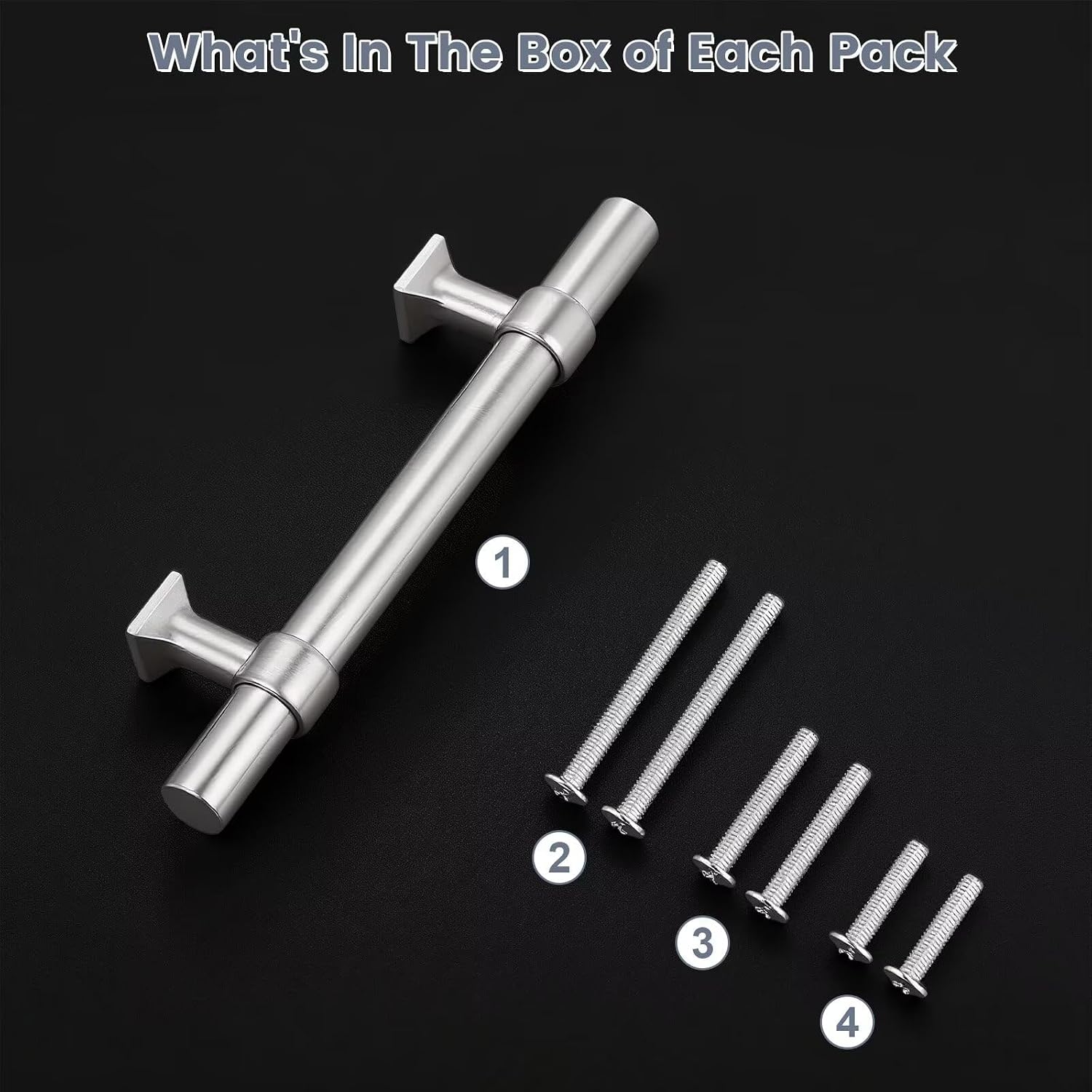 10 Pack Hole Centers 3 inch Brushed Nickel Cabinet Pulls Stainless Steel Kitchen Drawer Handles with Zinc Alloy Base 5inch Length T Bar Dresser Pull Handle for Closets