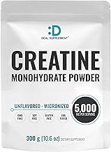 Instant Creatine Monohydrate Powder, 5g Per Serving – 60 Servings | Micronized, Unflavored, Fast Absorbing Formula | Supports Strength, Power & High-Intensity Training | Vegan, Keto, Non-GMO