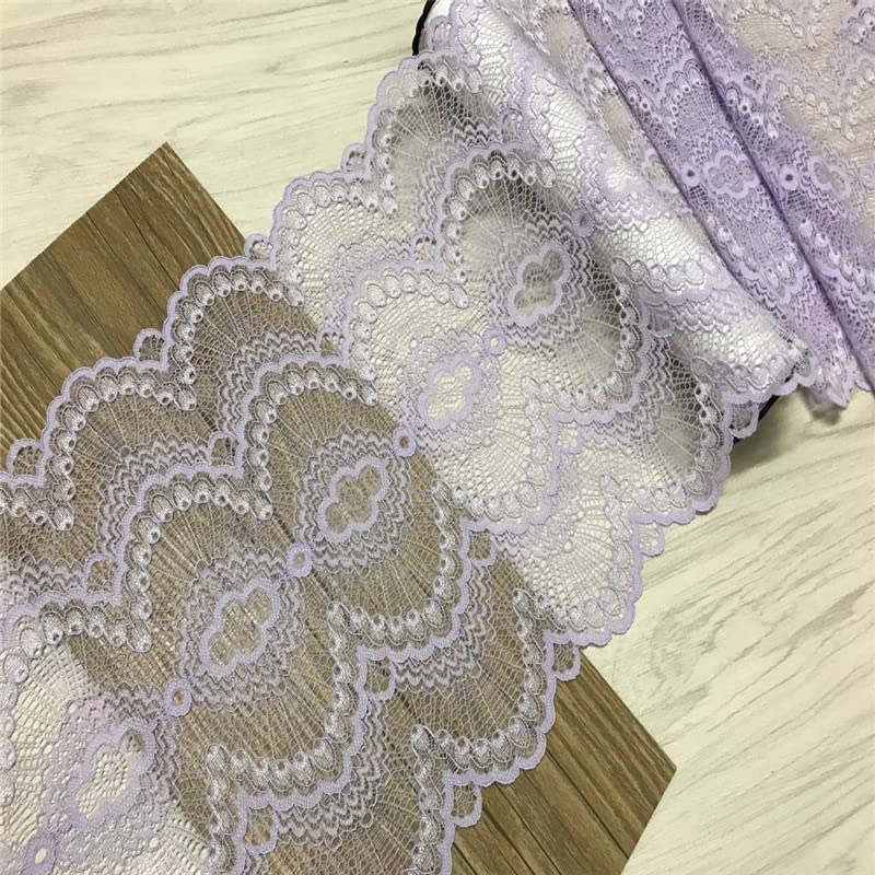 Nastro Elastico In Pizzo 20mm - 5 Iarde, Spandex, Per Cucito, Decorazione Abiti, Grigio - Foto 2